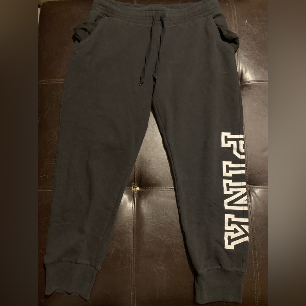 Black joggers from pink